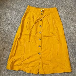 Madewell button front midi skirt
